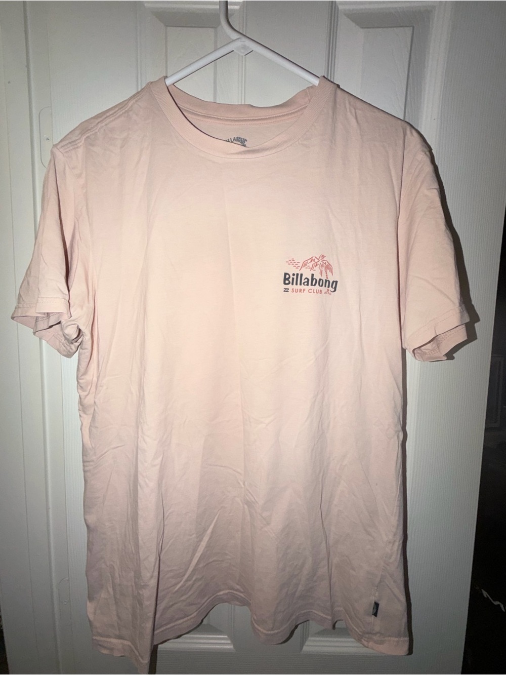 Billabong Men's Pale Pink Surf Club Short Sleeve Tee